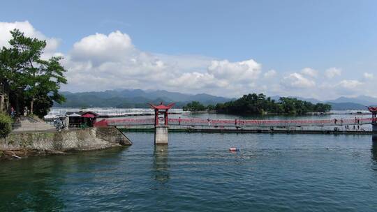 航拍浙江千岛湖自然风景