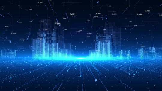 蓝科技数字全息城市穿梭大数据背景