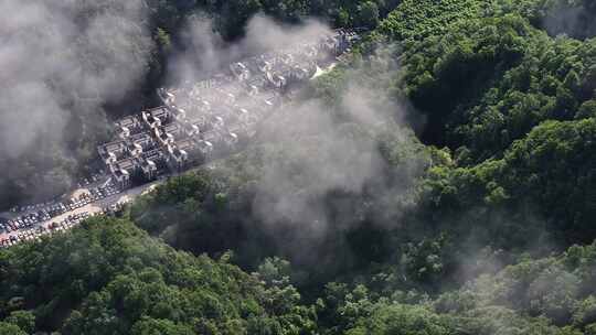 大山旅游民宿房屋建筑航拍