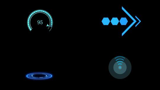 HUD科技元素合集AE视频素材教程下载