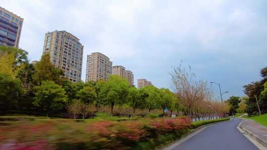 傍晚黄昏城市马路风景视频素材