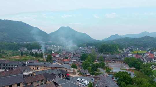 湖南岳阳市张谷英村大景航拍