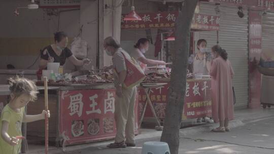 菜市场农贸市场街头行人顾客