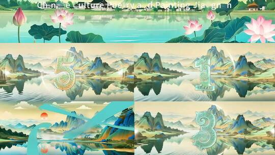 中国风倒计时高清AE视频素材下载