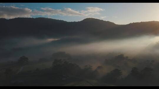 黎明时分的山谷风景视频素材模板下载