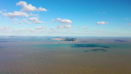 长岛海上航拍全景