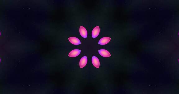 465 4K超清时尚简约霓虹光影线条图案万花筒