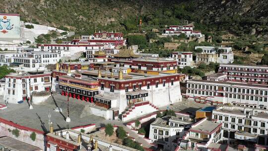西藏拉萨哲蚌寺风光视频素材模板下载