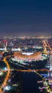 北京鸟巢夜景