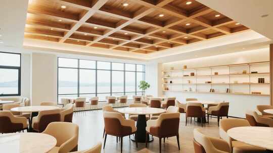 现代室内休闲区全景