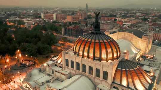 墨西哥城航拍独立天使雕像