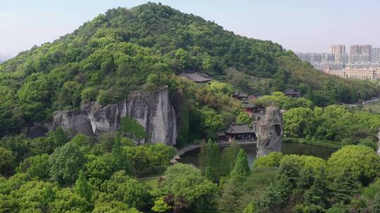 绍兴柯岩景区航拍4K视频