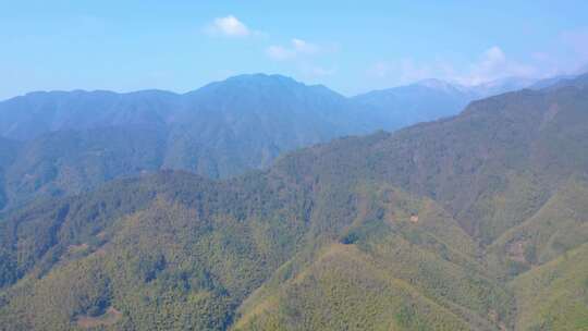 安徽省黄山风景区汤口镇大山航拍延时摄影风