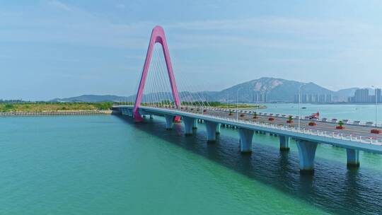 航拍漳州港双鱼岛桥