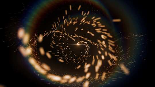 粒子火花光线线条旋转爆炸
