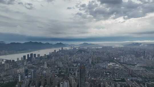 温州清晨平流雾航拍