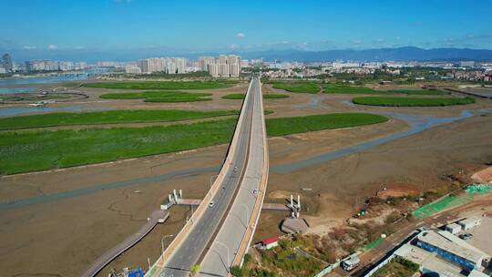 厦门航拍火炬大桥建筑景观