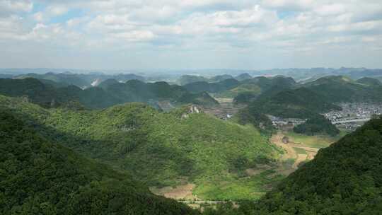 贵州山区光影航拍4K