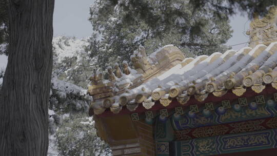 古建筑雪景