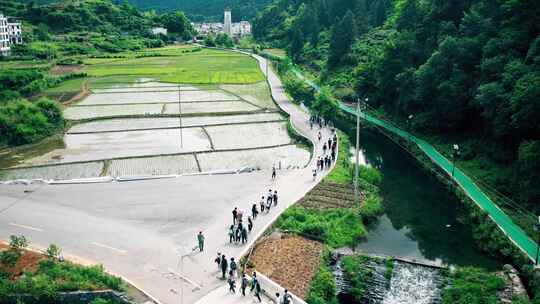 4K徽派建筑写生基地航拍