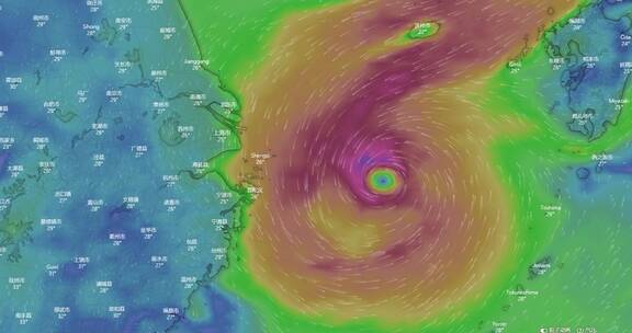 台风烟花卫星云图