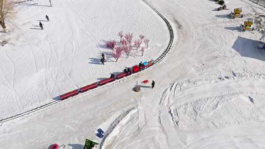 【合集】航拍雪世界玩耍人群视频素材模板下载