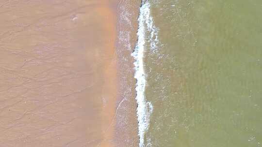 大海海边海水海浪沙滩海滩航拍风景唯美大自