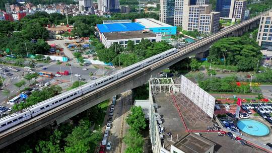 深圳龙华区城市风光航拍视频