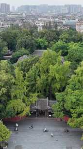 竖屏航拍四川眉山三苏祠4A景区