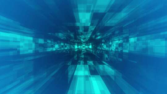 蓝色科技感隧道穿梭循环
