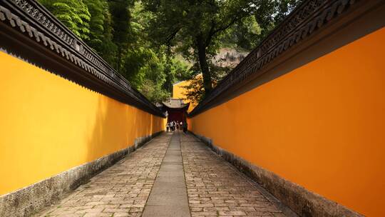 新昌大佛寺内的各种长廊，过道