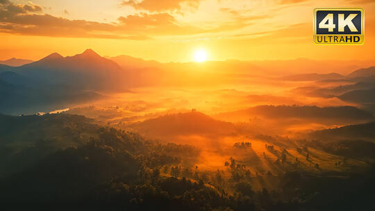 大气震撼太白山秦岭日出日落祖国大好河山