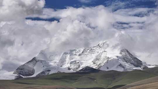 西藏普莫雍错雪山航拍