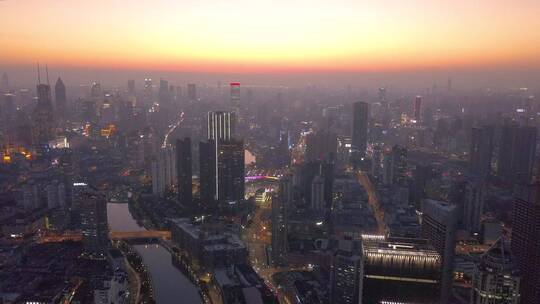 上海陆家嘴建筑航拍风光4K