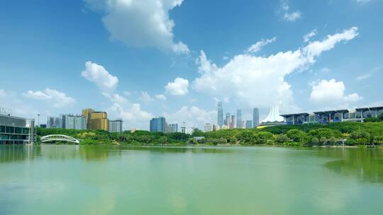 广西南宁民歌湖公园延时