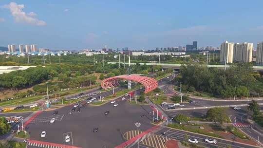 南京市江宁大学城4K航拍视频