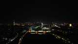 河南漯河城市夜景交通航拍高清在线视频素材下载
