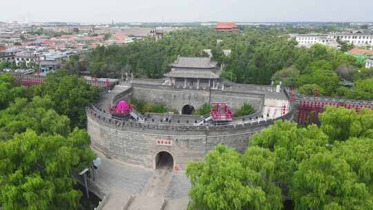 航拍孔庙孔府 曲阜旅游 曲阜