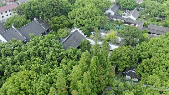 中式传统文化历史建筑醉白池风景区
