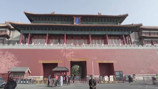 北京紫禁城故宫游玩4K实拍视频素材模板下载