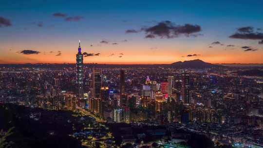 台湾101大厦夜景延时拍摄