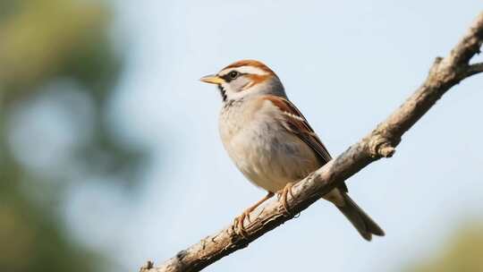 栖息枝头鸟群自然特写
