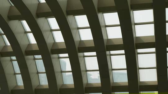 现代建筑设计结构房顶玻璃视频素材模板下载