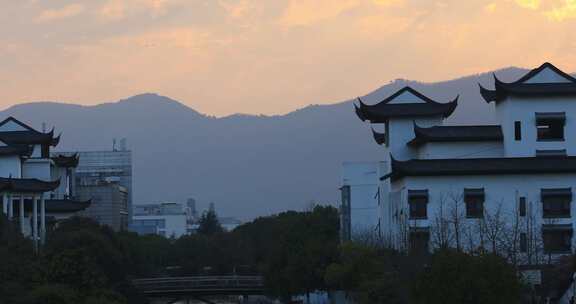 夕阳下的浒墅关古建筑