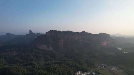 广东韶关丹霞山5A景区日出日落晚霞航拍