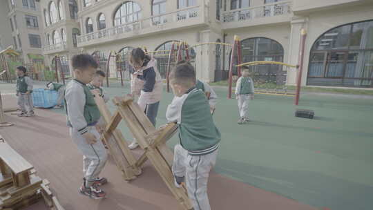 幼儿园校园生活儿童学校欢快4K素材视频素材模板下载