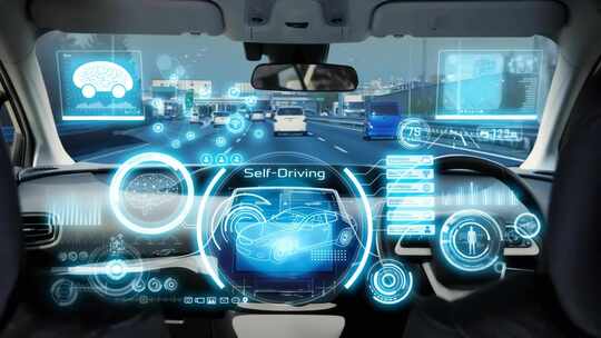 车内智能驾驶科技界面展示
