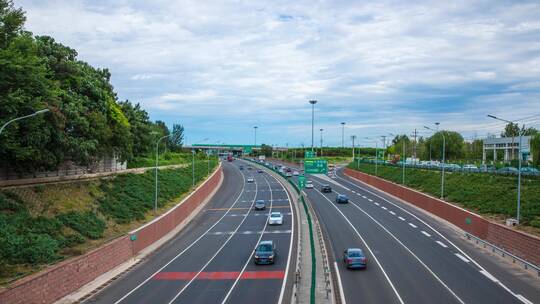 北京城市快速路4K延时拍摄