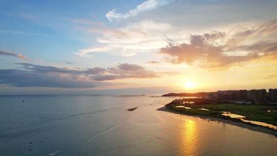 广西北海银滩地标大海风光旅游旅行风景航拍