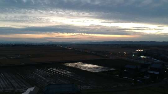 日本风景的空中镜头